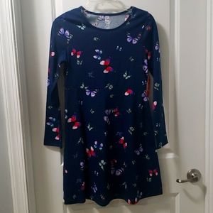 Wonder Nation navy butterfly ls dress